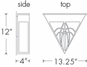 06103 Ultralights Lighting Profiles Triangular Wall Sconce