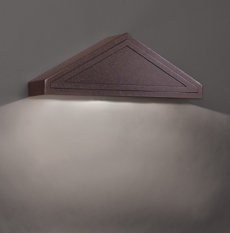 0697 Ultralights Lighting Profiles Triangular Wall Sconce with Diffuser