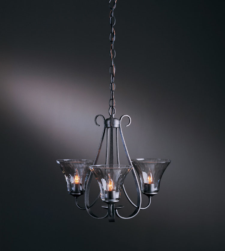 101450 Hubbardton Sweeping Taper Wrought Iron Chandelier