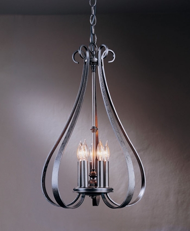 10-1475 Hubbardton Forge Five-Light Wrought Iron Chandelier
