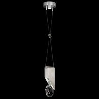 100001-1 Fine Art Lighting Aria 7.25"W Round Pendant with Brushed Silver Finish