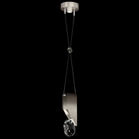 100001-4 Fine Art Lighting Aria 7.25"W Round Pendant with Soft Ombre Silver Finish