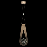 100002-3 Fine Art Lighting Aria 10.25"W Round Pendant with Soft Ombre Bronze Finish