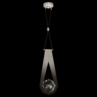 100002-4 Fine Art Lighting Aria 10.25"W Round Pendant with Soft Ombre Silver Finish