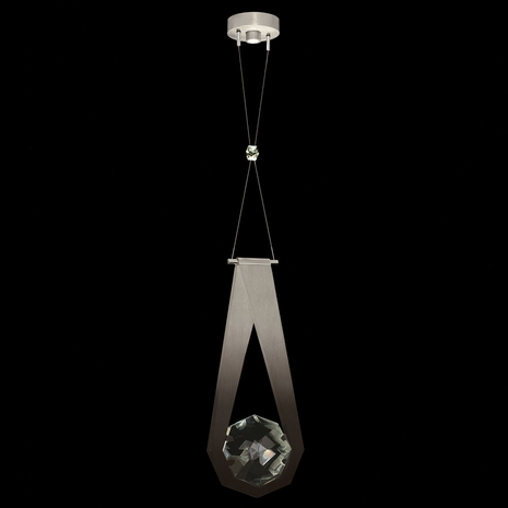 100002-4 Fine Art Lighting Aria 10.25"W Round Pendant with Soft Ombre Silver Finish
