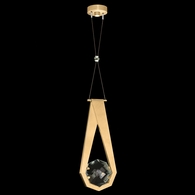 100002-5 Fine Art Lighting Aria 10.25"W Round Pendant with Brushed Gold Finish