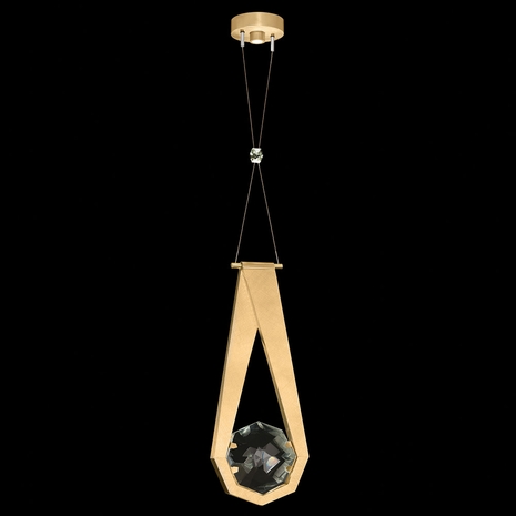 100002-5 Fine Art Lighting Aria 10.25"W Round Pendant with Brushed Gold Finish