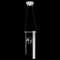 100003-1 Fine Art Lighting Aria 9"W Round Pendant with Brushed Silver Finish