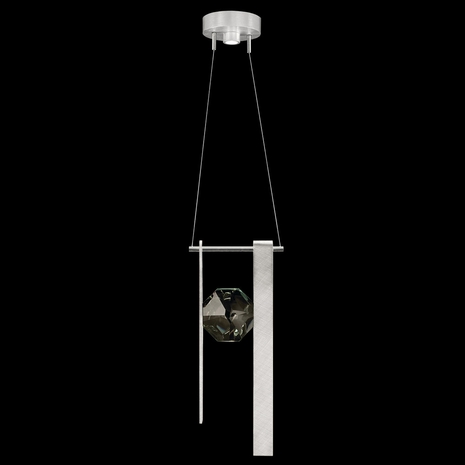 100003-1 Fine Art Lighting Aria 9"W Round Pendant with Brushed Silver Finish