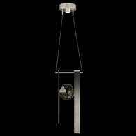 100003-4 Fine Art Lighting Aria 9"W Round Pendant with Soft Ombre Silver Finish