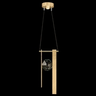 100003-5 Fine Art Lighting Aria 9"W Round Pendant with Brushed Gold Finish