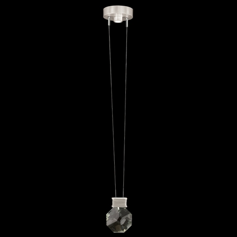 100004-1 Fine Art Lighting Aria 6"W Round Pendant with Brushed Silver Finish