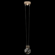 100004-3 Fine Art Lighting Aria 6"W Round Pendant with Soft Ombre Bronze Finish