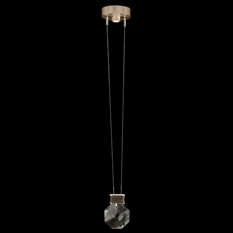 100004-3 Fine Art Lighting Aria 6"W Round Pendant with Soft Ombre Bronze Finish