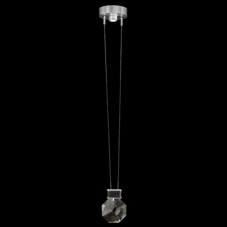100004-4 Fine Art Lighting Aria 6"W Round Pendant with Soft Ombre Silver Finish