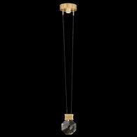 100004-5 Fine Art Lighting Aria 6"W Round Pendant with Brushed Gold Finish
