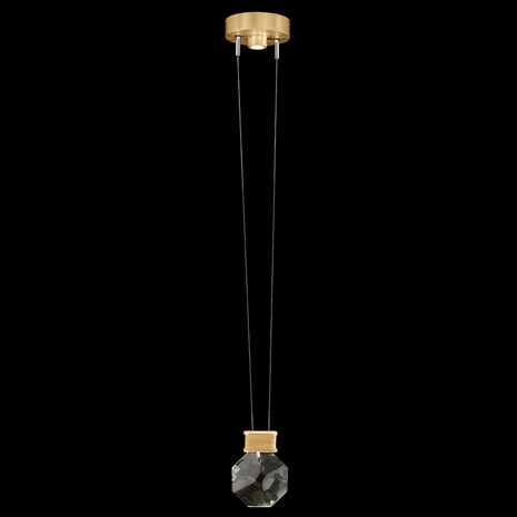 100004-5 Fine Art Lighting Aria 6"W Round Pendant with Brushed Gold Finish