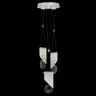 100005-1-111 Fine Art Lighting Aria 16"W Round Pendant with Brushed Silver Finish