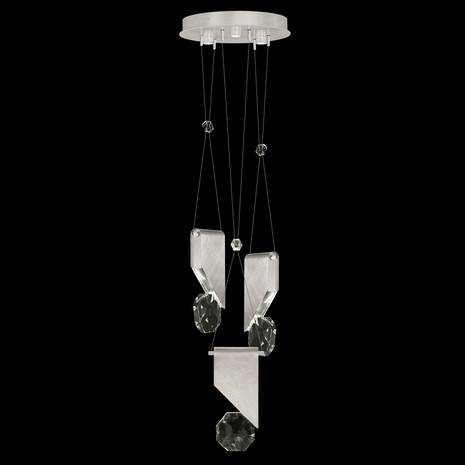 100005-1-111 Fine Art Lighting Aria 16"W Round Pendant with Brushed Silver Finish