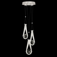 100005-1-222 Fine Art Lighting Aria 16"W Round Pendant with Brushed Silver Finish