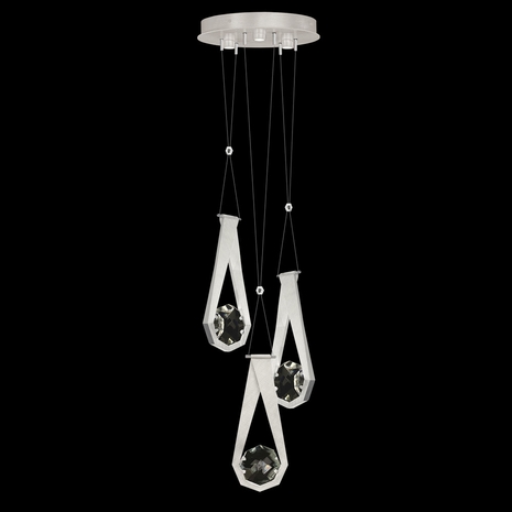 100005-1-222 Fine Art Lighting Aria 16"W Round Pendant with Brushed Silver Finish