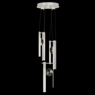 100005-1-333 Fine Art Lighting Aria 16"W Round Pendant with Brushed Silver Finish