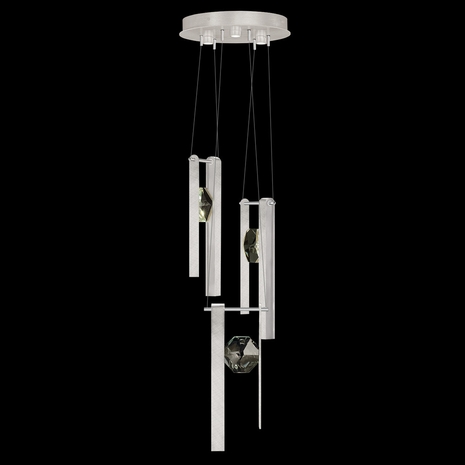 100005-1-333 Fine Art Lighting Aria 16"W Round Pendant with Brushed Silver Finish