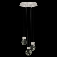 100005-1-444 Fine Art Lighting Aria 16"W Round Pendant with Brushed Silver Finish