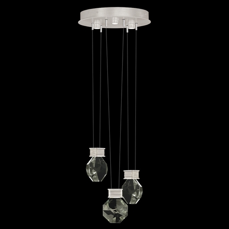100005-1-444 Fine Art Lighting Aria 16"W Round Pendant with Brushed Silver Finish