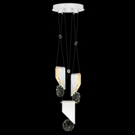 100005-2-111 Fine Art Lighting Aria 16"W Round Pendant with White/Gold Accents Finish