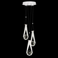 100005-2-222 Fine Art Lighting Aria 16"W Round Pendant with White/Gold Accents Finish