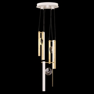 100005-2-333 Fine Art Lighting Aria 16"W Round Pendant with White/Gold Accents Finish
