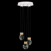 100005-2-444 Fine Art Lighting Aria 16"W Round Pendant with White/Gold Accents Finish