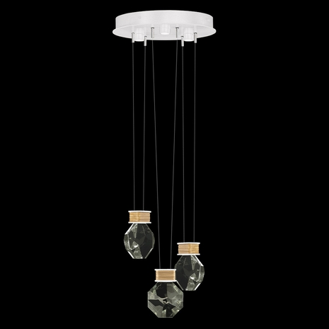 100005-2-444 Fine Art Lighting Aria 16"W Round Pendant with White/Gold Accents Finish