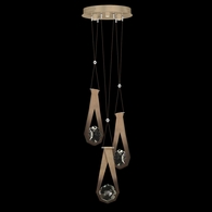 100005-3-222 Fine Art Lighting Aria 16"W Round Pendant with Soft Ombre Bronze Finish