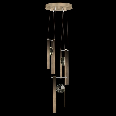 100005-3-333 Fine Art Lighting Aria 16"W Round Pendant with Soft Ombre Bronze Finish