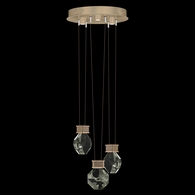 100005-3-444 Fine Art Lighting Aria 16"W Round Pendant with Soft Ombre Bronze Finish