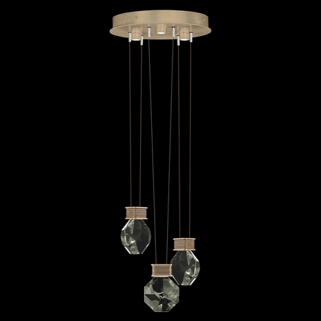 100005-3-444 Fine Art Lighting Aria 16"W Round Pendant with Soft Ombre Bronze Finish