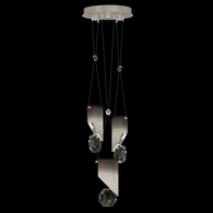 100005-4-111 Fine Art Lighting Aria 16"W Round Pendant with Soft Ombre Silver Finish