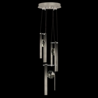 100005-4-333 Fine Art Lighting Aria 16"W Round Pendant with Soft Ombre Silver Finish