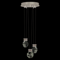 100005-4-444 Fine Art Lighting Aria 16"W Round Pendant with Soft Ombre Silver Finish