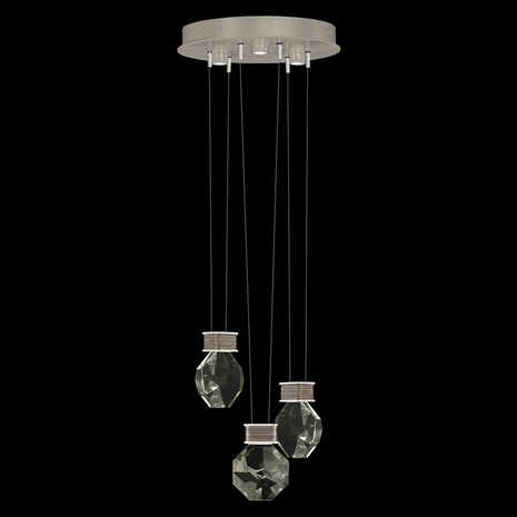 100005-4-444 Fine Art Lighting Aria 16"W Round Pendant with Soft Ombre Silver Finish