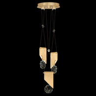 100005-5-111 Fine Art Lighting Aria 16"W Round Pendant with Brushed Gold Finish