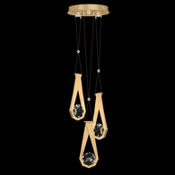 100005-5-222 Fine Art Lighting Aria 16"W Round Pendant with Brushed Gold Finish