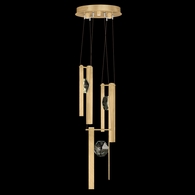 100005-5-333 Fine Art Lighting Aria 16"W Round Pendant with Brushed Gold Finish