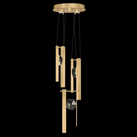 100005-5-333 Fine Art Lighting Aria 16"W Round Pendant with Brushed Gold Finish