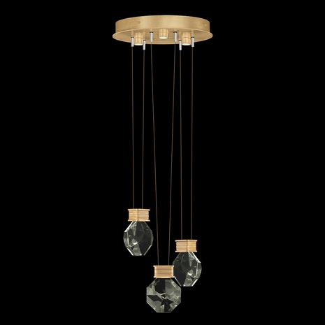 100005-5-444 Fine Art Lighting Aria 16"W Round Pendant with Brushed Gold Finish