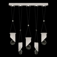 100006-1-11111 Fine Art Lighting Aria 43"W Linear Pendant with Brushed Silver Finish