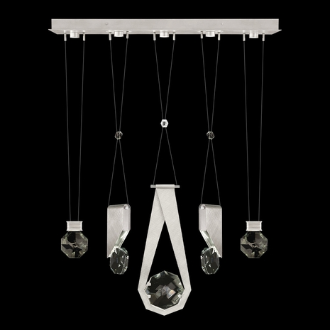100006-1-11244 Fine Art Lighting Aria 43"W Linear Pendant with Brushed Silver Finish