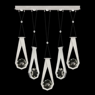 100006-1-22222 Fine Art Lighting Aria 43"W Linear Pendant with Brushed Silver Finish